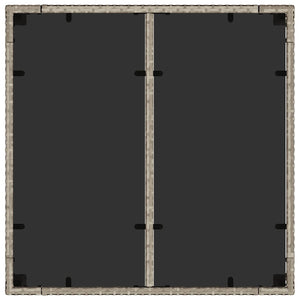 vidaXL Table de jardin avec plateau en verre Gris clair 90x90x75 cm Résine tressée