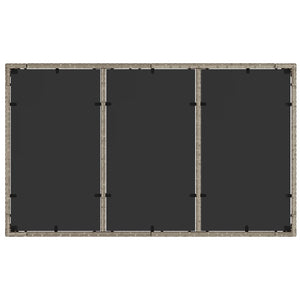 vidaXL Table de jardin avec plateau en verre Gris clair 150x90x75 cm Résine tressée