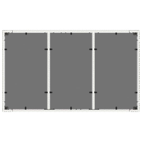 Gartentisch Weiß Poly Rattan 150x90 cm