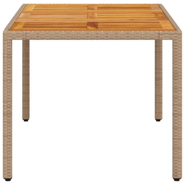 Gartentisch Beige Poly Rattan 150x90 cm