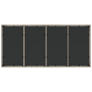 vidaXL Table de jardin avec plateau en verre Gris clair 190x90x75 cm Résine tressée