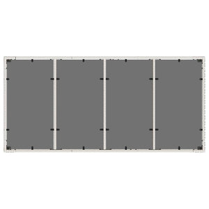 Gartentisch Weiß 190x90 cm Poly Rattan