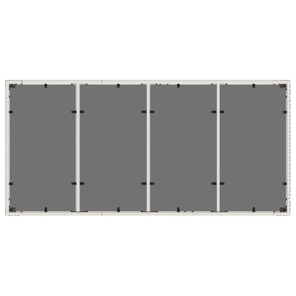 Gartentisch Weiß 190x90 cm Poly Rattan