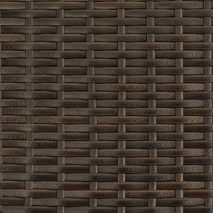 Braune Poly Rattan Sonnenliege mit Kissen
