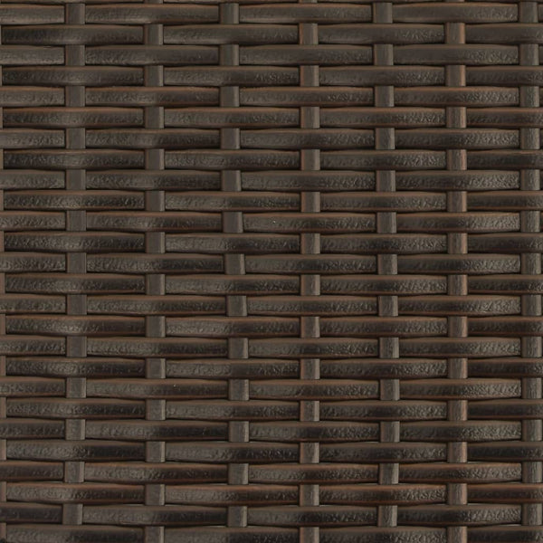Braune Poly Rattan Sonnenliege mit Kissen