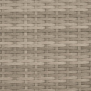 Sonnenliege Poly Rattan Hellgrau mit Kissen