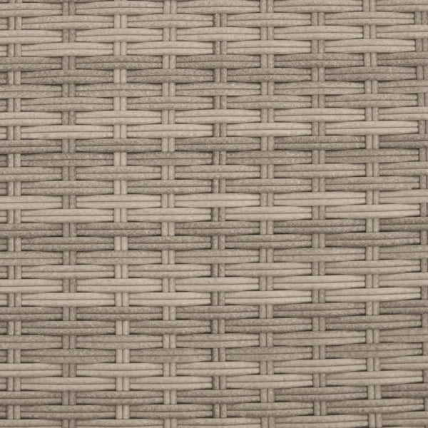Sonnenliege Poly Rattan Hellgrau mit Kissen