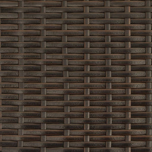 Sonnenliege Braun Poly Rattan mit Dach