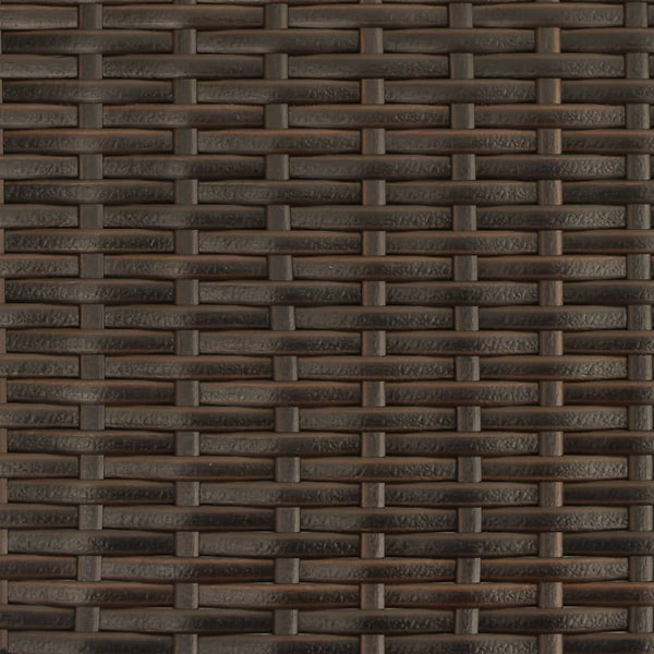 Sonnenliege Braun Poly Rattan mit Dach