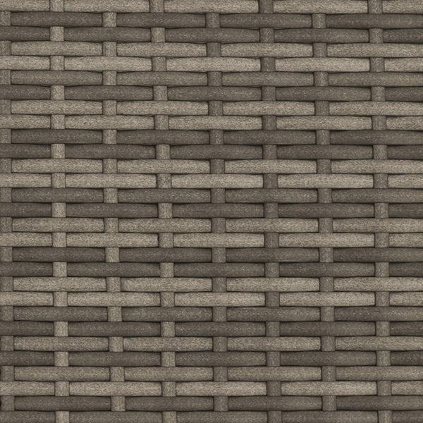 Sonnenliege Grau Poly Rattan mit Dach & Kissen