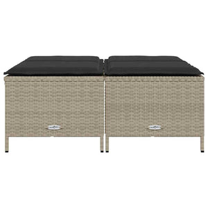 Gartenhocker mit Kissen, 4er Set