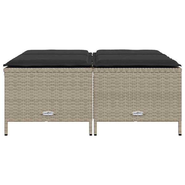 Gartenhocker mit Kissen, 4er Set