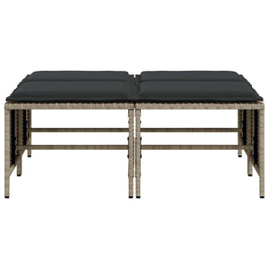 Gartenhocker mit Kissen, 4er Set
