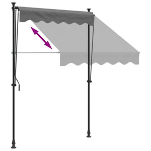 Einziehbare Markise Anthrazit 150x150 cm