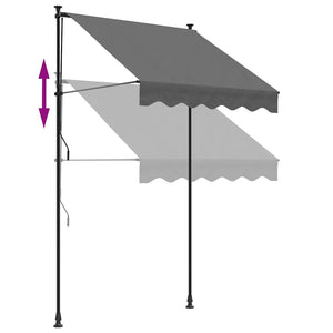 Einziehbare Markise Anthrazit 150x150 cm