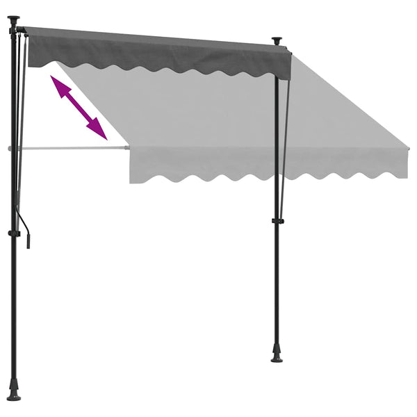 Einziehbare Markise Anthrazit 200x150 cm