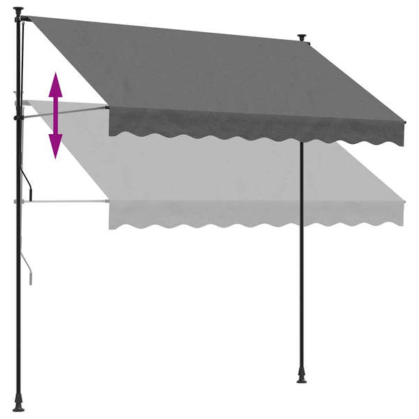 Einziehbare Markise Anthrazit 250x150 cm