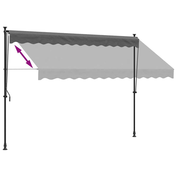 Einziehbare Markise Anthrazit 300x150 cm