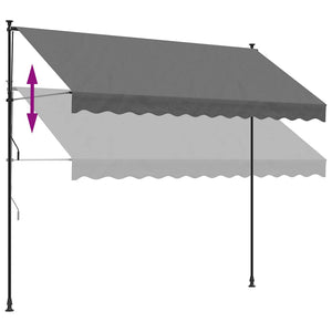 Einziehbare Markise Anthrazit 300x150 cm