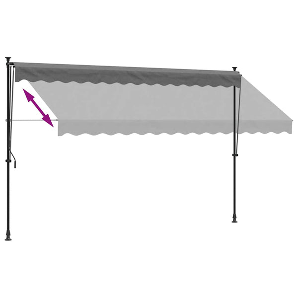 Einziehbare Markise Anthrazit 350x150 cm