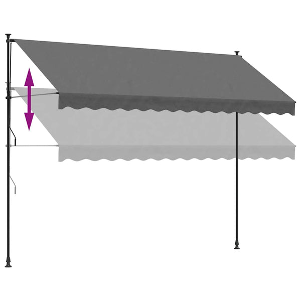 Einziehbare Markise Anthrazit 350x150 cm