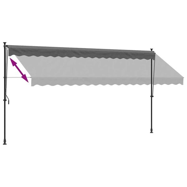 Einziehbare Markise Anthrazit 400x150 cm