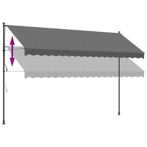 Einziehbare Markise Anthrazit 400x150 cm