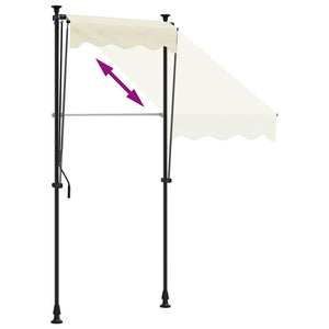 Einziehbare Markise Creme 150x150 cm