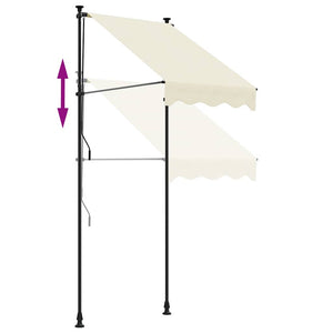 Einziehbare Markise Creme 150x150 cm
