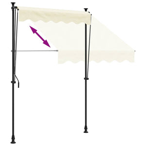 Einziehbare Markise Creme 200x115 cm