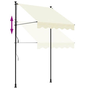 Einziehbare Markise Creme 200x115 cm