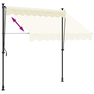 Einziehbare Markise Creme 250x150 cm