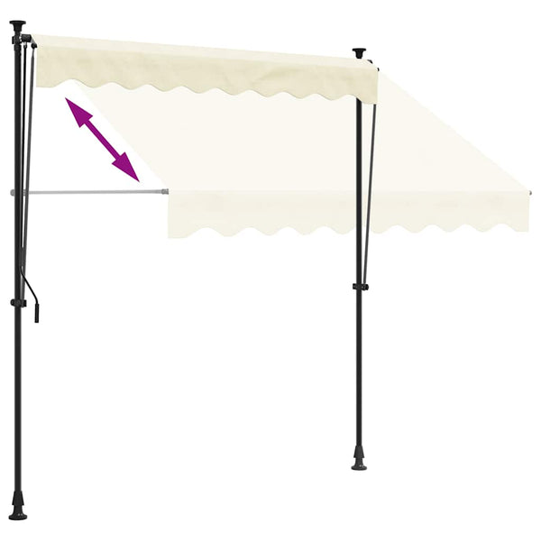 Einziehbare Markise Creme 250x150 cm