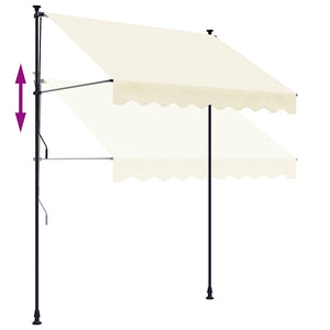 Einziehbare Markise Creme 250x150 cm