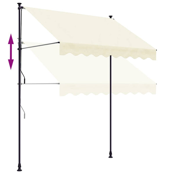 Einziehbare Markise Creme 250x150 cm