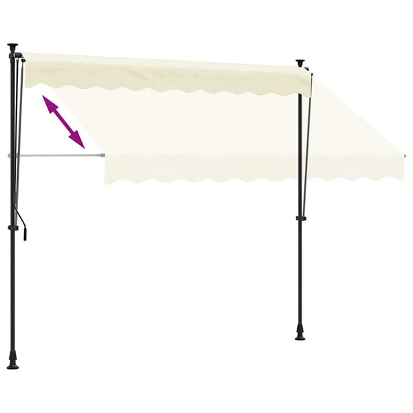 Einziehbare Markise Creme 300x150 cm
