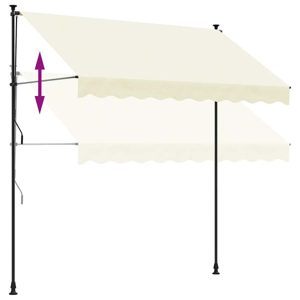 Einziehbare Markise Creme 300x150 cm