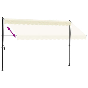 Einziehbare Markise Creme 350x150 cm