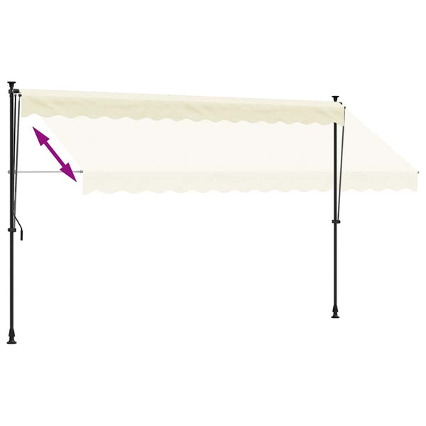 Einziehbare Markise Creme 350x150 cm