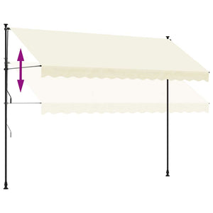 Einziehbare Markise Creme 350x150 cm