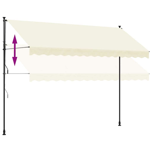Einziehbare Markise Creme 350x150 cm