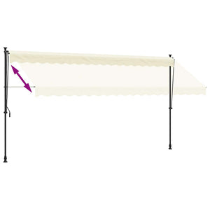 Einziehbare Markise Creme 400x150 cm