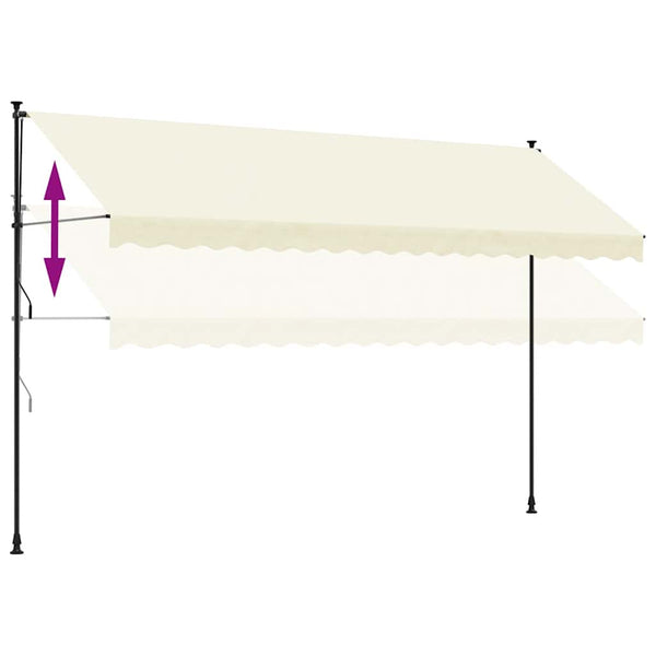 Einziehbare Markise Creme 400x150 cm