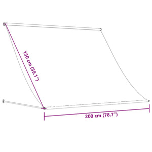 Einziehbare Markise Creme 200x150 cm