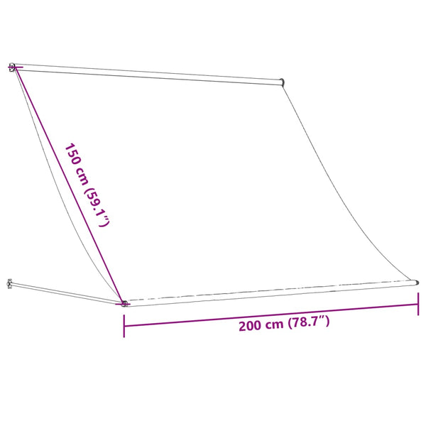 Einziehbare Markise Creme 200x150 cm