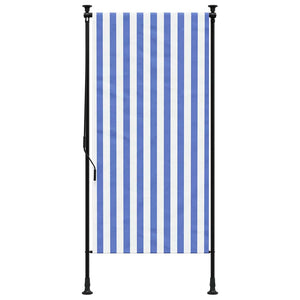 Blau-Weißes Außenrollo 100x270 cm