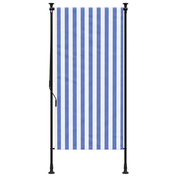 Blau-Weißes Außenrollo 100x270 cm