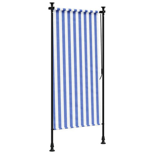 Blau-Weißes Außenrollo 100x270 cm
