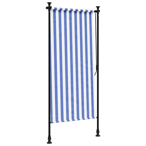 Blau-Weißes Außenrollo 100x270 cm