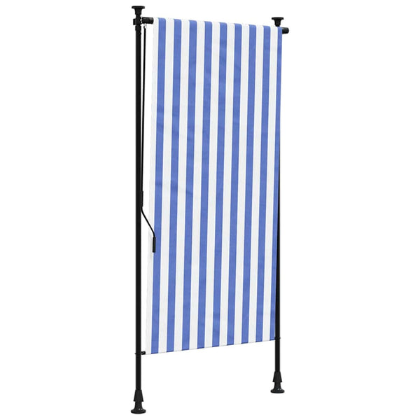 Blau-Weißes Außenrollo 120x270 cm